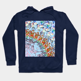 Woven bamboo panels with magic flowers crawling all over them. Hoodie